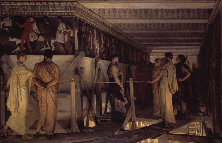 Alma-Tadema, Sir Lawrence Phidias Showing the Frieze of the Parthenon to his Friends (mk23) Norge oil painting art